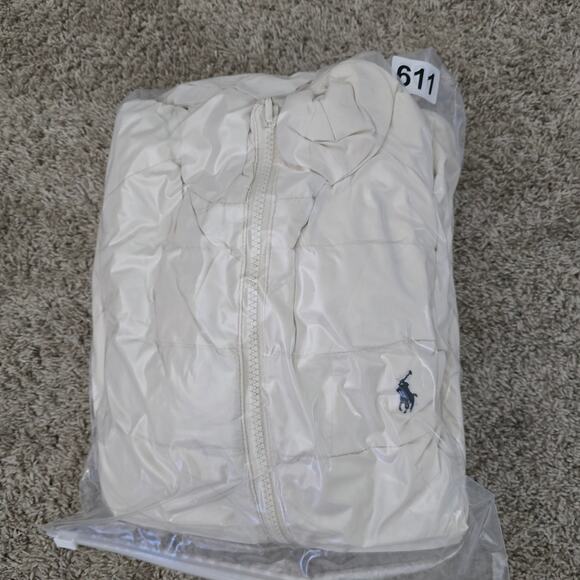 Polo Ralph Lauren Girls Puffer Quilted Reversible Jacket Sherpa White M 8/10 - Picture 10 of 10